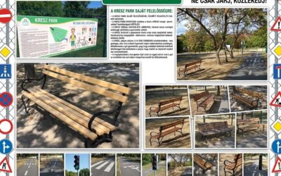 Szerkezetileg is teljesen megújultak a pihenőpadok a KRESZ parkban!